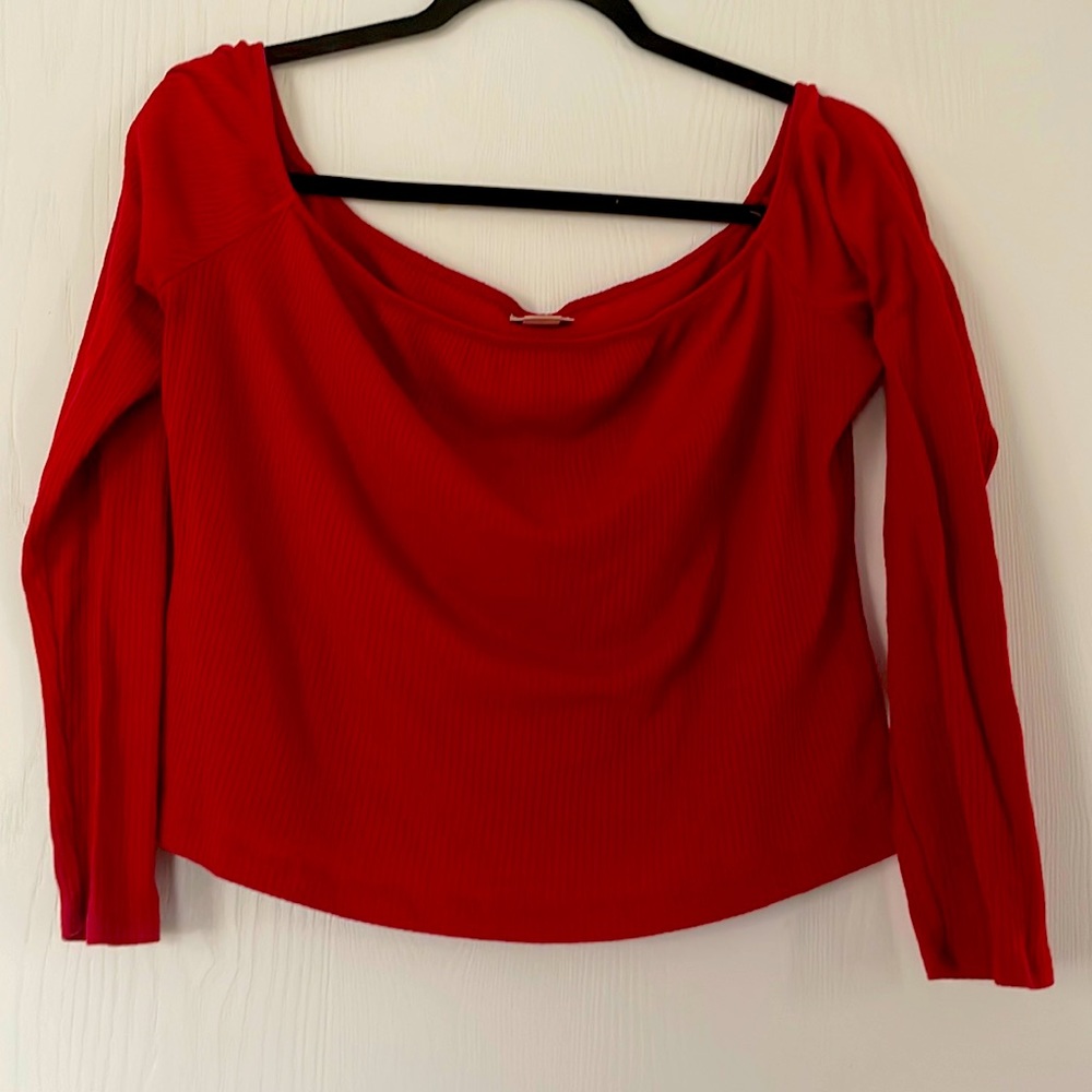 Mossimo xl red tip ribbed stretchy on or off shoulders